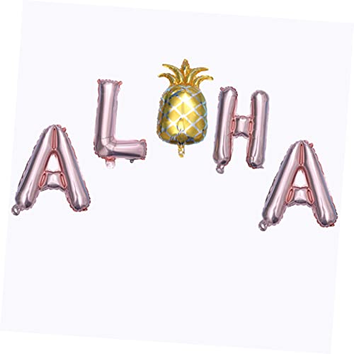 ibasenice Aloha-partydekorationen Tropische Hawaii-partydekorationen Tropische Abschlussballons Aloha-ballons Luftballons Mit Aloha-thema Aloha-ananas-luftballons Strand Vorschlag Bankett von ibasenice