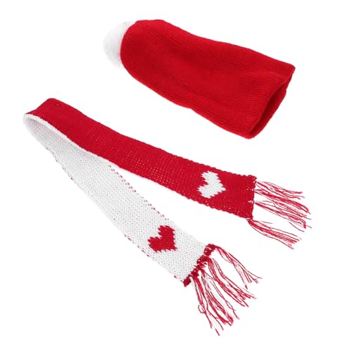 ibasenice Mini Strickmützen Schneemann Mütze Schal Für Puppen Und Flaschenzubehör von ibasenice