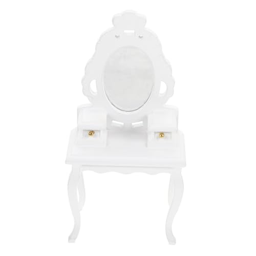 ibasenice Mini-kommode Schminktisch Fotografie -Requisite Miniatur-dekorationskommode Desktop-Dekoration Mini -hausdekoration Weiß Hölzern von ibasenice