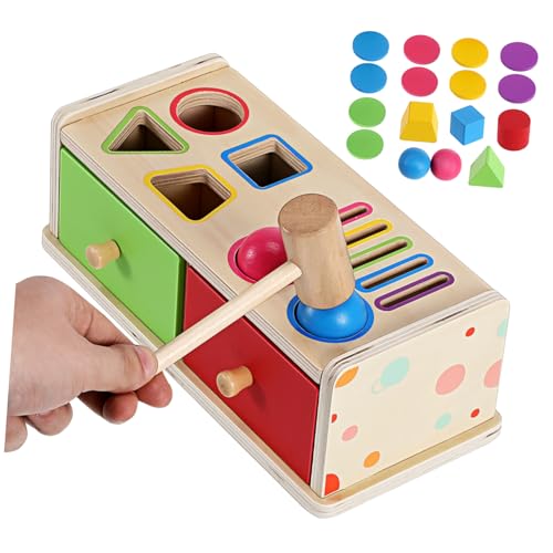 ibasenice Montessori Holzform Sortierbox mit Bunten Formen Lernspielzeug für Kleinkinder Feinmotorik Farb und Formerkennung Spielspaß Jungen Mädchen ibasenice Montessori Holzform Sortierbox mit Bunten Formen Lernspielzeug für Kleinkinder Feinmotorik Farb und Formerkennung Spielspaß Jungen Mädchen von ibasenice