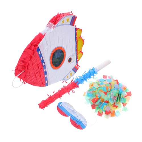 ibasenice Rocket Piñata Kindergeburtstag mit Stick und Augenbinde Weltraum dekoration für Jungen und Mädchen Wiederbefüllbar mit Süßigkeiten Spielspaß für Party und Shower Robuste Pappe mit ibasenice Rocket Piñata Kindergeburtstag mit Stick und Augenbinde Weltraum dekoration für Jungen und Mädchen Wiederbefüllbar mit Süßigkeiten Spielspaß für Party und Shower Robuste Pappe mit von ibasenice
