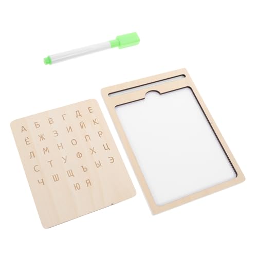 ibasenice Russisches Schreibtafelspielzeug Briefbrett Reißbrett Zeichenbrett für Kleinkinder Zeichentafel für Schreiben Lernen Klassenzimmer müssen haben Handschrifttafel Holz Beige von ibasenice