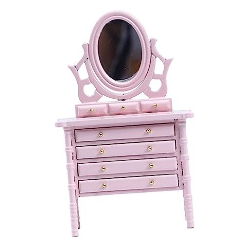 ibasenice Simulations-Make-up-Tisch Puppenhaus Kommode Tür winziges Mini-Häuser klein Dekoration Schlafzimmer Bedroom Decor Hausmöbel Mini-Schminktisch aus Holz hölzern Rosa ibasenice Simulations-Make-up-Tisch Puppenhaus Kommode Tür winziges Mini-Häuser klein Dekoration Schlafzimmer Bedroom Decor Hausmöbel Mini-Schminktisch aus Holz hölzern Rosa von ibasenice