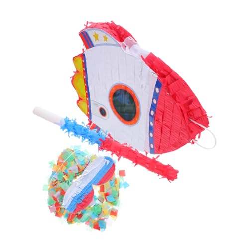 ibasenice Space Themed Raketen Piñata für Kindergeburtstage Partydekoration mit Blindfold Stock und Konfetti für Schulveranstaltungen und Feierliche Anlässe ibasenice Space Themed Raketen Piñata für Kindergeburtstage Partydekoration mit Blindfold Stock und Konfetti für Schulveranstaltungen und Feierliche Anlässe von ibasenice