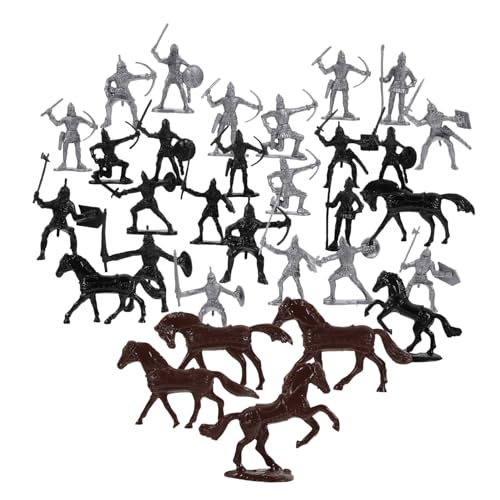 ibasenice Und Pferdespielzeug – Mittelalter-Armee-Soldatenfiguren Miniatur-Miniatur-Archaischer Soldat Krieger Schwertkämpfer Spielset Für Kuchendekoration Sand-Tischdekoration von ibasenice