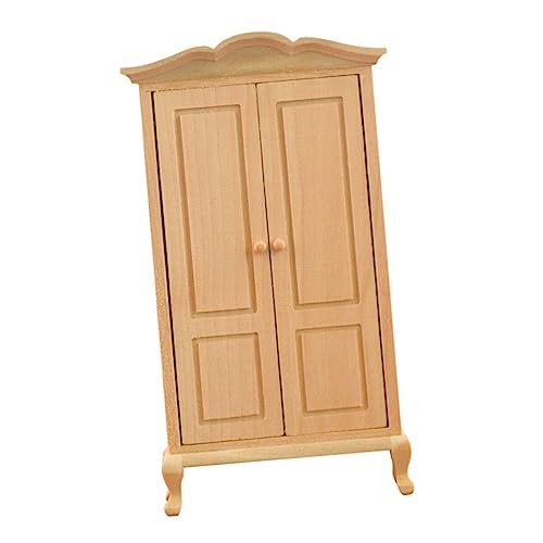 ibasenice Viktorianisches Puppenhausmöbel-Set Im Maßstab 1/12 – Mini-kleiderschrank Und Kommode Aus Holz Für Die Puppenhausdekoration von ibasenice
