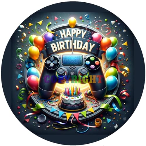 Fondant Tortenaufleger Tortenbild Geburtstag Happy Birthday Zocker, Gamer K 112 Fondant Tortenaufleger Tortenbild Geburtstag Happy Birthday Zocker, Gamer K 112 von ich