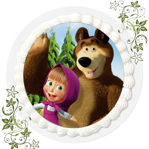 Fondant Tortenbild, Zuckerbild Essbares Foto für Torten, Tortenaufleger Ø 20cm - Mascha & der Bär Nr. 17 Fondant Tortenbild, Zuckerbild Essbares Foto für Torten, Tortenaufleger Ø 20cm - Mascha & der Bär Nr. 17 von ich