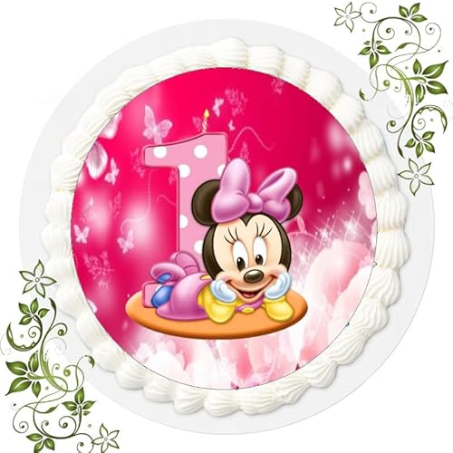 ich Minnie Maus Tortenaufleger, Rot, 1 Stück, Ø 20cm, Geburtstag ich Minnie Maus Tortenaufleger, Rot, 1 Stück, Ø 20cm, Geburtstag von ich