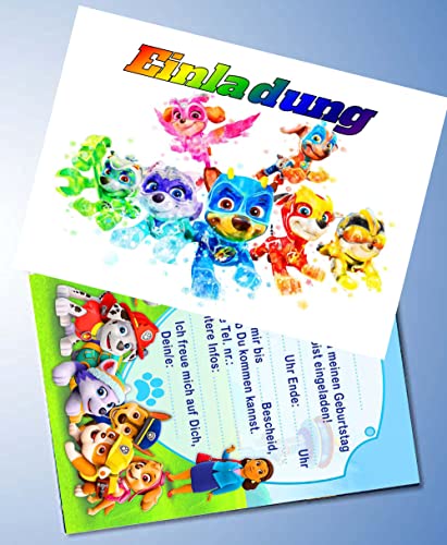 ich 10 Einladungskarten für Geburtstag Partys und Kindergeburtstag Kompatibel mit Paw Patrol Nr. 11 ich 10 Einladungskarten für Geburtstag Partys und Kindergeburtstag Kompatibel mit Paw Patrol Nr. 11 von ich