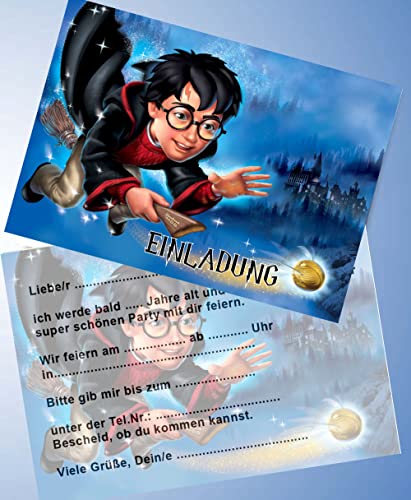 ich 12 Einladungskarten & 12 Umschläge für Geburtstag Partys und Kindergeburtstag Harry Potter Nr. 9 ich 12 Einladungskarten & 12 Umschläge für Geburtstag Partys und Kindergeburtstag Harry Potter Nr. 9 von ich