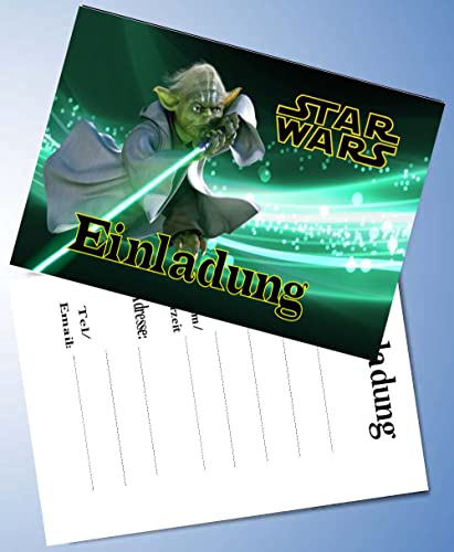 ich 12 Einladungskarten & 12 Umschläge für Geburtstag Partys und Kindergeburtstag Kompatibel mit Star Wars Nr. 4 ich 12 Einladungskarten & 12 Umschläge für Geburtstag Partys und Kindergeburtstag Kompatibel mit Star Wars Nr. 4 von ZYZYZK