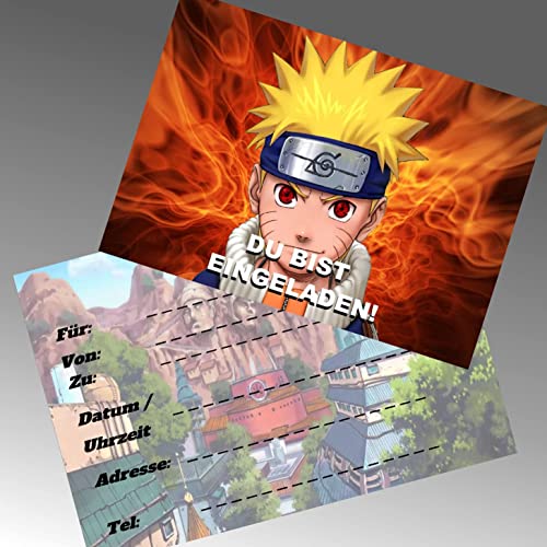 ich 12 Einladungskarten & 12 Umschläge für Geburtstag Partys und Kindergeburtstag Naruto Nr. 001 ich 12 Einladungskarten & 12 Umschläge für Geburtstag Partys und Kindergeburtstag Naruto Nr. 001 von COXZD