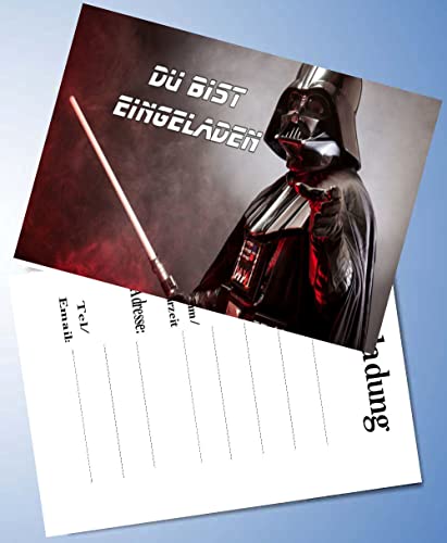 ich 12 Einladungskarten & 12 Umschläge für Geburtstag Partys und Kindergeburtstag kompatibel mit Star Wars Nr. 2 ich 12 Einladungskarten & 12 Umschläge für Geburtstag Partys und Kindergeburtstag kompatibel mit Star Wars Nr. 2 von ich