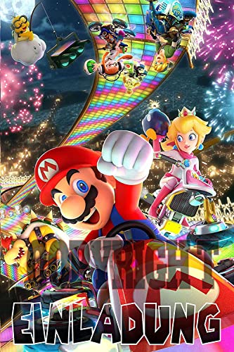 ich Geburtstag Einladungskarten 12 Stück Kindergeburtstag S-U-P-E-R MARIO K 4 (AUFDRUCK COPYRIGHT IST AM ENDE NICHT MIT AUFGEDRUCKT) ich Geburtstag Einladungskarten 12 Stück Kindergeburtstag S-U-P-E-R MARIO K 4 (AUFDRUCK COPYRIGHT IST AM ENDE NICHT MIT AUFGEDRUCKT) von Guoml