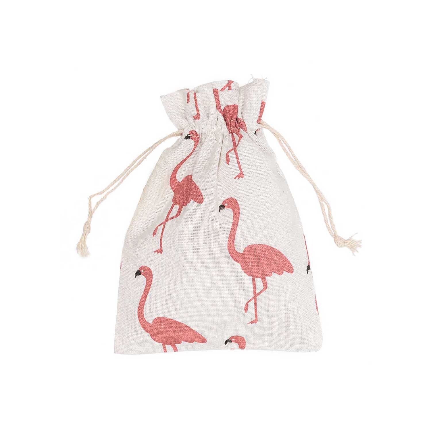 Beutel Flamingo weiß-rosa 20x15cm Beutel Flamingo weiß-rosa 20x15cm von idee. Creativmarkt