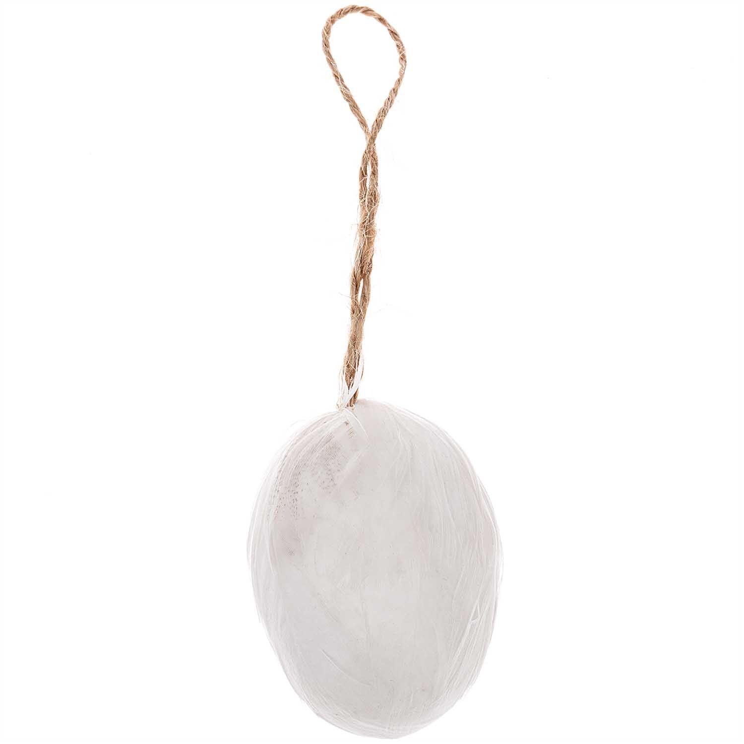 idee. Creativmarkt Federhänger Ei weiß 6cm von idee. Creativmarkt