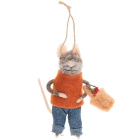 Filz-Maus mit Einkaufskorb mehrfarbig 12cm Filz-Maus mit Einkaufskorb mehrfarbig 12cm von idee. Creativmarkt