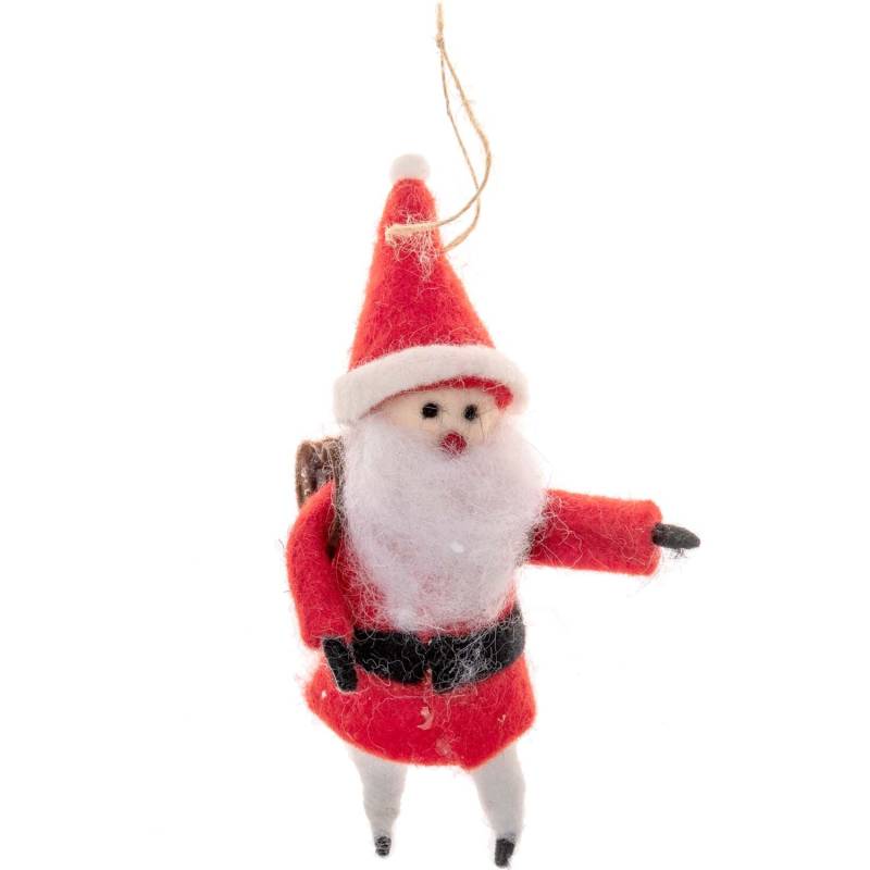 Filz-Weihnachtsmann zum Hängen rot 16cm Filz-Weihnachtsmann zum Hängen rot 16cm von idee. Creativmarkt