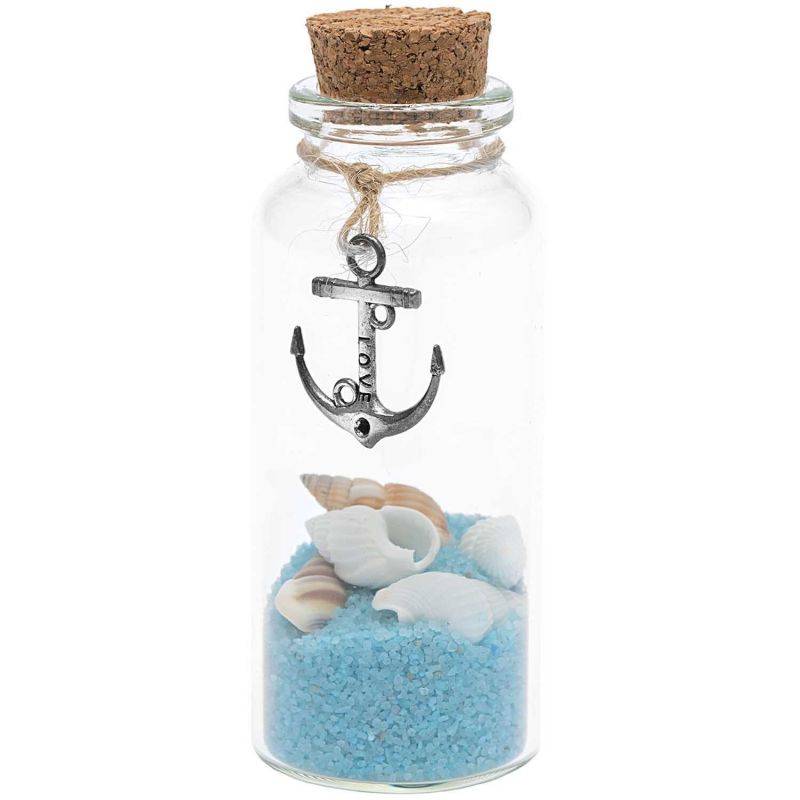 Glasflasche Maritim mit Muscheln 7,5cm von idee. Creativmarkt