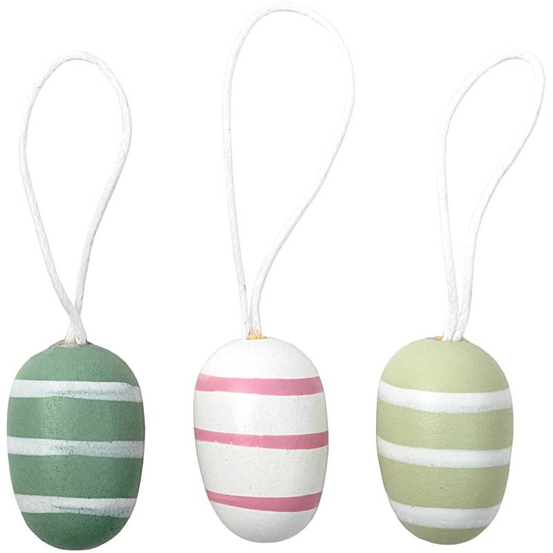 idee. Creativmarkt Hänger Ei grün-rosa 3cm 6 Stück von idee. Creativmarkt