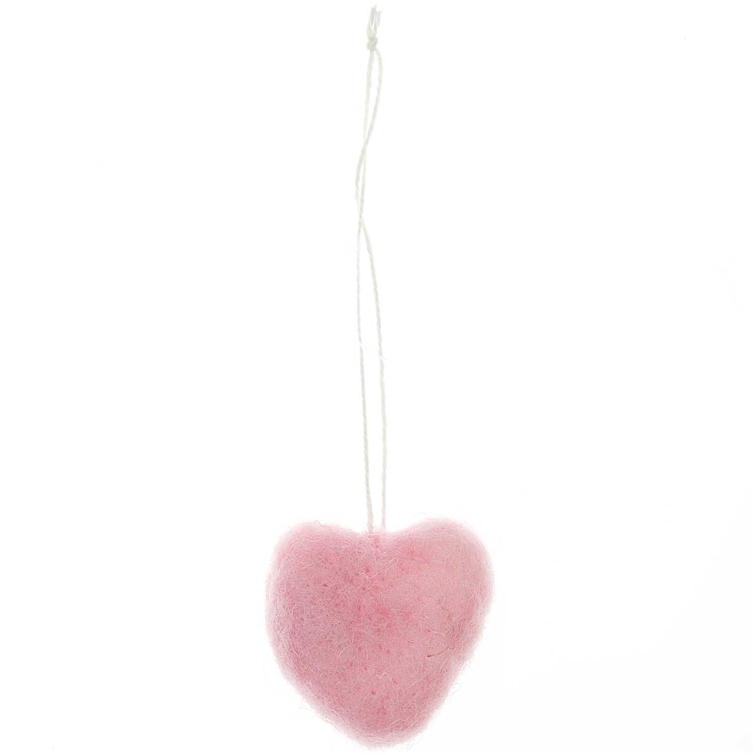 idee. Creativmarkt Hänger Herz aus Filz rosa 3,5x3,5cm von idee. Creativmarkt