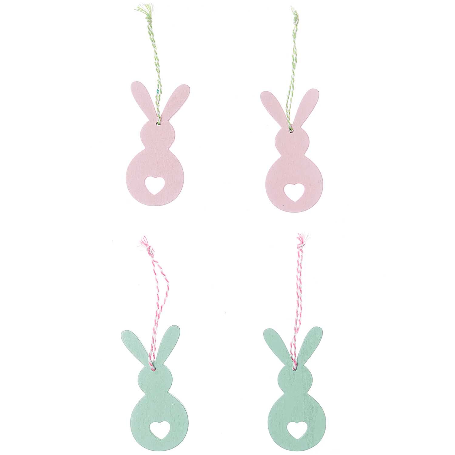 idee. Creativmarkt Hase mit Herz zum Hängen pastell 4 Stück von idee. Creativmarkt