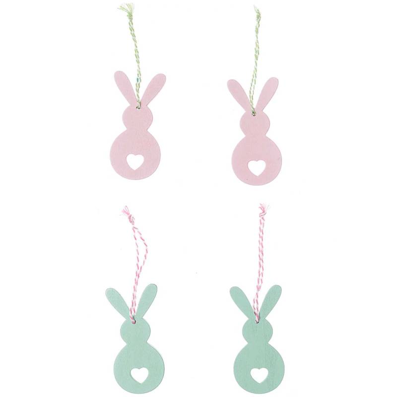 idee. Creativmarkt Hase mit Herz zum Hängen pastell 4 Stück von idee. Creativmarkt
