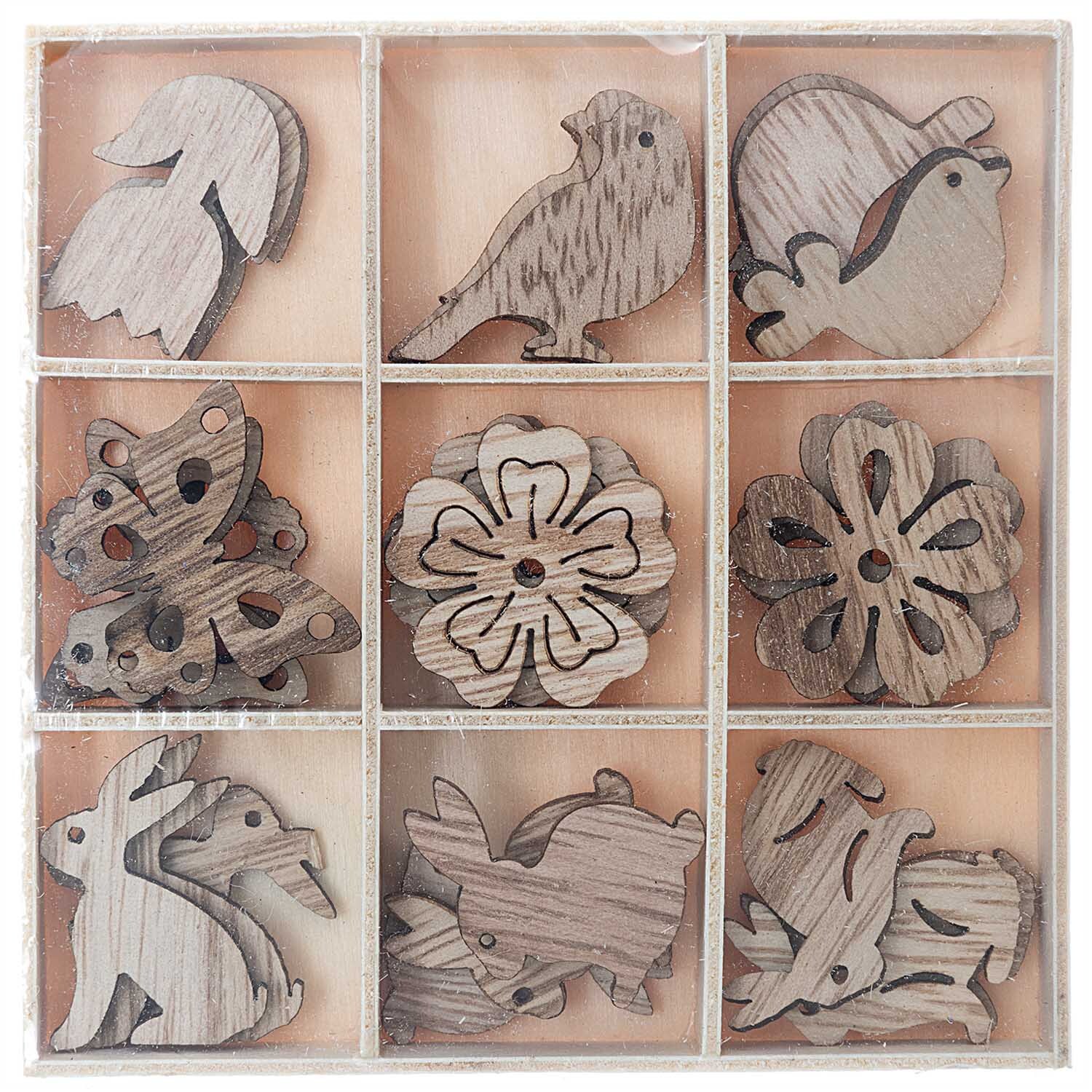 idee. Creativmarkt Holzstreu Frühling natur 2,5-3cm 27 Stück von idee. Creativmarkt