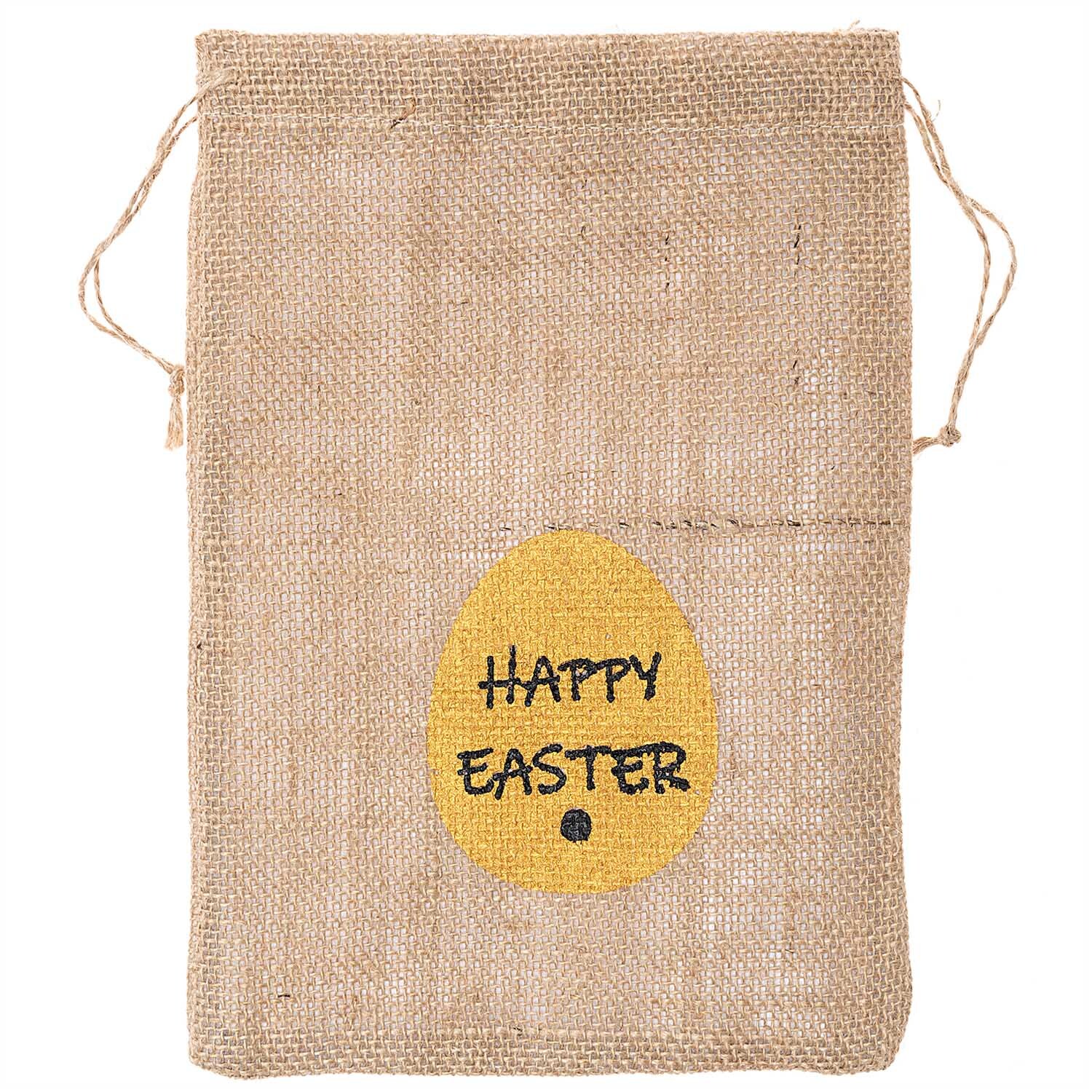 idee. Creativmarkt Leinenbeutel Happy Easter natur 28x20cm von idee. Creativmarkt