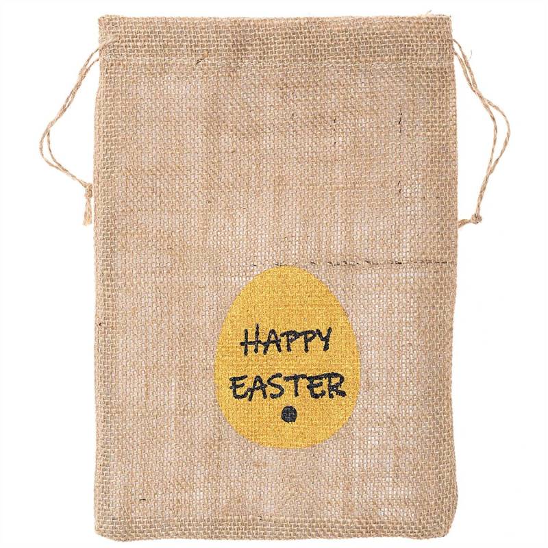 idee. Creativmarkt Leinenbeutel Happy Easter natur 28x20cm von idee. Creativmarkt