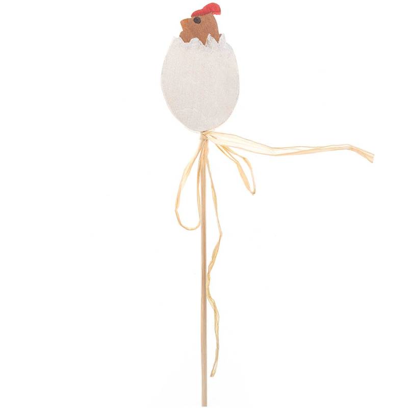 idee. Creativmarkt Pick Küken im Ei braun-weiß 39cm von idee. Creativmarkt