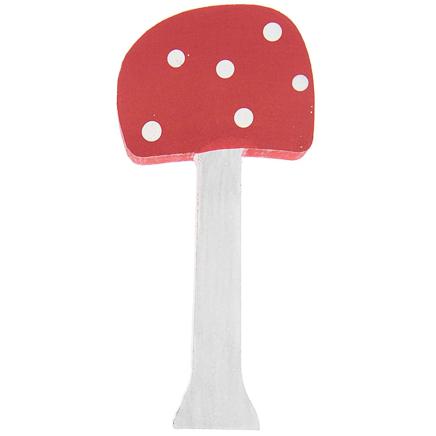 idee. Creativmarkt Pilz aus Holz rot-weiß 14,3x6,5cm von idee. Creativmarkt