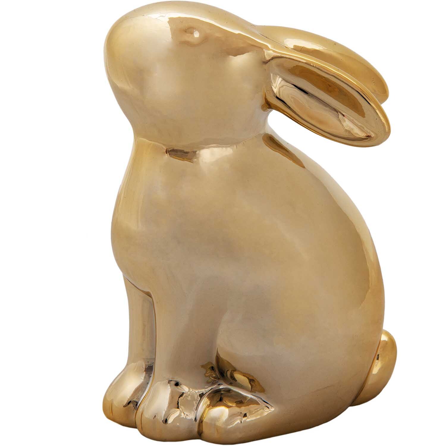 idee. Creativmarkt Porzellanhase sitzend gold 15cm von idee. Creativmarkt