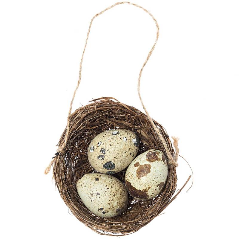 idee. Creativmarkt Vogelnest mit 3 Eiern Ø=6cm von idee. Creativmarkt