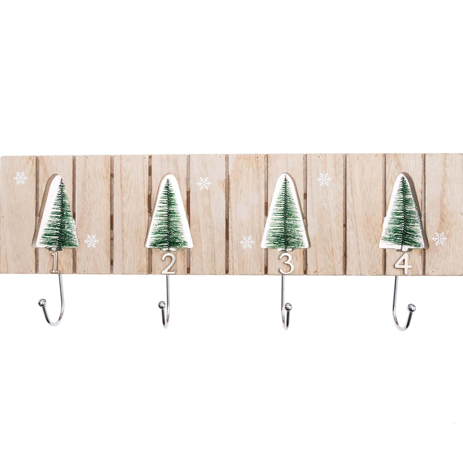 Wandhänger 1-4 Snowflakes 46x18cm von idee. Creativmarkt