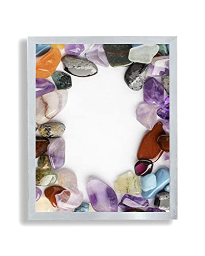 arte-tuo Bilderrahmen Opal X | 20x25 cm | Silber Vintage | Antireflex Kunstglas | Poster Puzzle Diamond Painting Drucke von arte-tuo