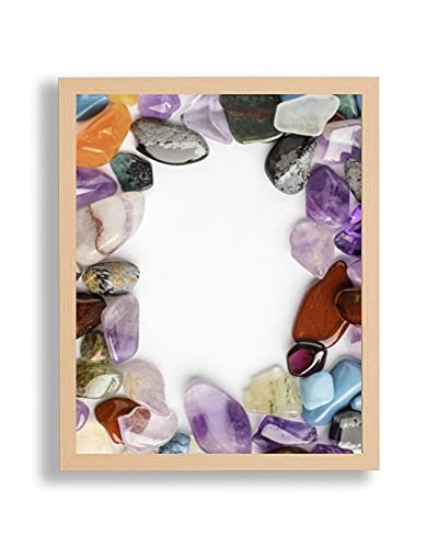 arte-tuo Bilderrahmen Opal X | 25x25 cm | Buche Dekor | Antireflex Kunstglas | Poster Puzzle Diamond Painting Drucke von arte-tuo