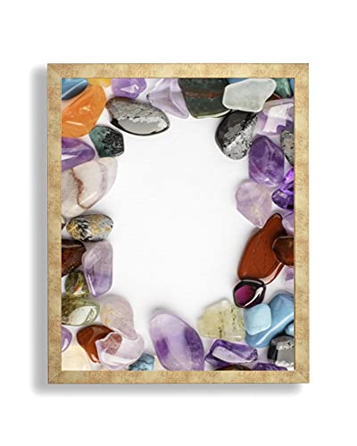 arte-tuo Bilderrahmen Opal X | 25x35 cm | Antik Gold | Antireflex Kunstglas | Poster Puzzle Diamond Painting Drucke von arte-tuo