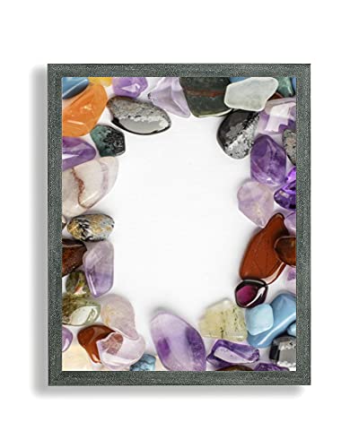 arte-tuo Bilderrahmen Opal X | 35x50 cm | Fels Grau | Antireflex Kunstglas | Poster Puzzle Diamond Painting Drucke von arte-tuo
