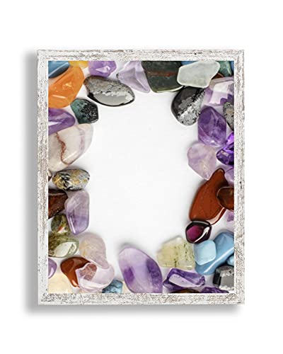 arte-tuo Bilderrahmen Opal X | 67x90 cm | Vintage Weiß | Antireflex Kunstglas | Poster Puzzle Diamond Painting Drucke von arte-tuo