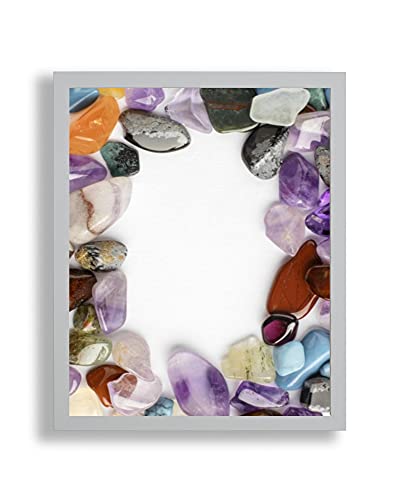 arte-tuo Bilderrahmen Opal N | 25x35 cm | Silber | klares Kunstglas | Poster Puzzle Diamond Painting Drucke von arte-tuo