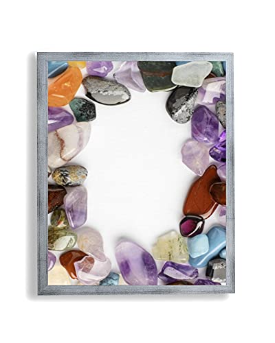 arte-tuo Bilderrahmen Opal X | 21x31 cm | Silber Patina Optik | Antireflex Kunstglas | Poster Puzzle Diamond Painting Drucke von arte-tuo