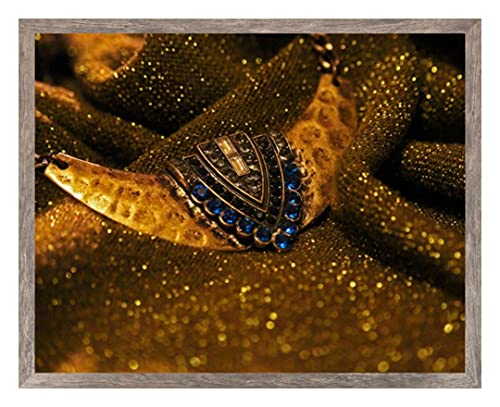 arte-tuo Bilderrahmen Saphir 30x40 cm Apfel Holz Dekor mit klarem Kunstglas für Poster Puzzle Diamond Painting von arte-tuo