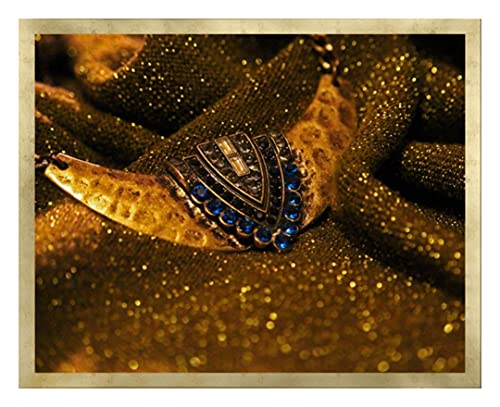 arte-tuo Bilderrahmen Saphir 70x100 cm Antik Gold mit klarem Kunstglas für Poster Puzzle Diamond Painting von arte-tuo