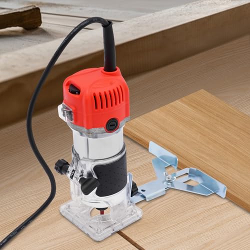 Eliofaneia Holzfräse Oberfräse 800W, Kompaktes Holz Router Werkzeug 30000r/min, Elektrischer Trimmer Holz Router Bohrer-Durchmesser 6.35mm, mit 15 Fräser-Spannzangen Eliofaneia Holzfräse Oberfräse 800W, Kompaktes Holz Router Werkzeug 30000r/min, Elektrischer Trimmer Holz Router Bohrer-Durchmesser 6.35mm, mit 15 Fräser-Spannzangen von ieLsngai