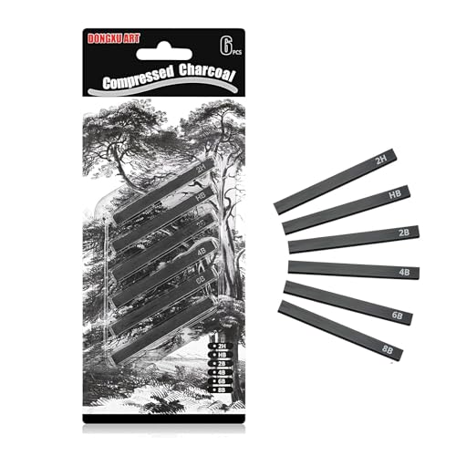 ieron 6 Stück Zeichenstifte komprimierte Graphitstäbe, quadratische Kohlestifte für DIY Zeichnen Handwerk, Skizzieren, Schattieren, Anfänger und Künstler ieron 6 Stück Zeichenstifte komprimierte Graphitstäbe, quadratische Kohlestifte für DIY Zeichnen Handwerk, Skizzieren, Schattieren, Anfänger und Künstler von Ieron