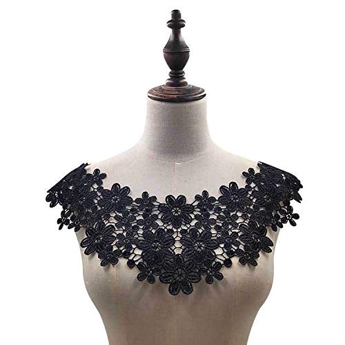 ieron Bestickte Spitzen-Kragen-Applikation, florale Spitzenbesatz, Applikation, Patches, Scrapbooking, geprägtes Nähen für DIY, Handwerk, Kostüm, Kleidung, Hochzeitskleid, Dekoration, Schwarz ieron Bestickte Spitzen-Kragen-Applikation, florale Spitzenbesatz, Applikation, Patches, Scrapbooking, geprägtes Nähen für DIY, Handwerk, Kostüm, Kleidung, Hochzeitskleid, Dekoration, Schwarz von Ieron