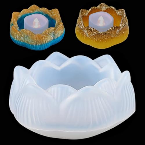 ieron Epoxidharz-Form Lotus, Blumen-Tablett, Silikonharz, Gießform für Kerzenhalter, Seife, DIY-Tablett, Blumentopf, Schmuckaufbewahrungsteller, Formwerkzeuge, Heimdekoration, 3.54''*1.77' ieron Epoxidharz-Form Lotus, Blumen-Tablett, Silikonharz, Gießform für Kerzenhalter, Seife, DIY-Tablett, Blumentopf, Schmuckaufbewahrungsteller, Formwerkzeuge, Heimdekoration, 3.54''*1.77' von Ieron