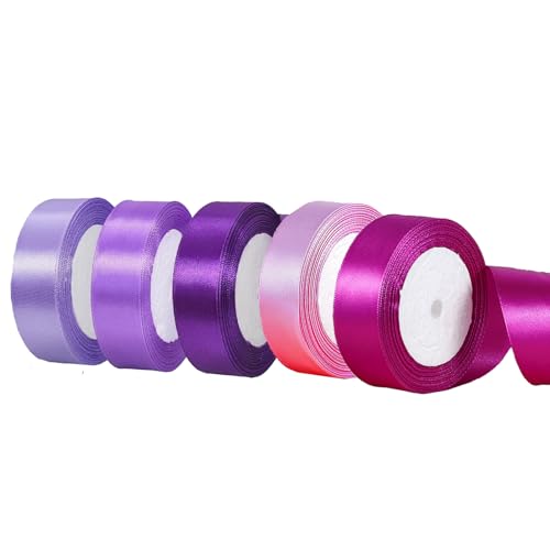 ieron Satinband in 5 Farben, violett, 4 cm x 22 m, Geschenkband zum Basteln, Geschenkverpackungen, Hochzeit, Auto-Dekoration, Stuhlschärpe, Schneiden, Zeremonie, Tischschleifen, Blumenmuster, Nähen, ieron Satinband in 5 Farben, violett, 4 cm x 22 m, Geschenkband zum Basteln, Geschenkverpackungen, Hochzeit, Auto-Dekoration, Stuhlschärpe, Schneiden, Zeremonie, Tischschleifen, Blumenmuster, Nähen, von Ieron
